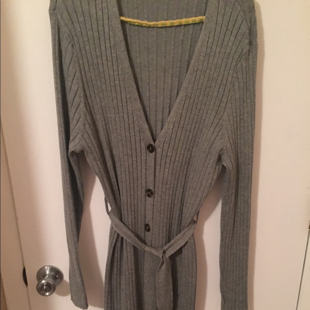 Grey long cardigan